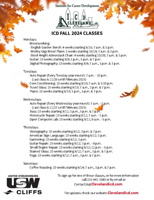 ICD Fall classes 2024